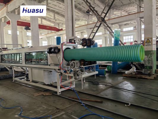 32-1600mm Plastic PVC Corrugated Pipe Extrusion Line With Complete Inner Cooling System Vacuum Forming