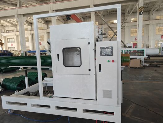 Double Wall High Speed Pvc Pipe Extrusion Machine , Corrugated Pipe Making Machine