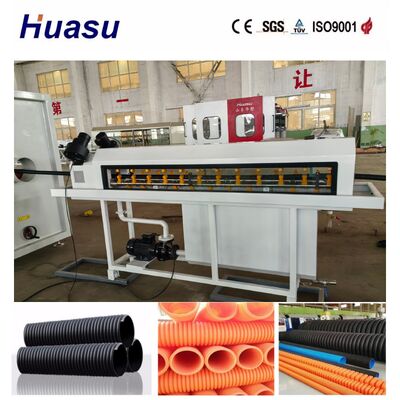 Single Screw Extruder Cable Protection Pipe Extrusion Line with PLC Control and Air and Water Cooling for PE PVC MPP PA HDPE Pipes