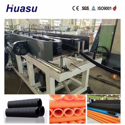 Single Wall Corrugated Pipe Extrusion Line with PLC Control Touch Screen for 32-1600mm Pipes Using PE PP PVC HDPE Granules