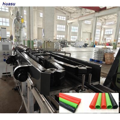 Electric Heating Single Wall Corrugated Pipe Extrusion Line with Siemens Motor and Deep Screw Channel Structure