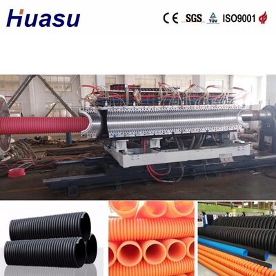 PLC Controlled Double Wall Corrugated Pipe Extrusion Line with 32mm-1600mm Pipe Diameter for High Productivity