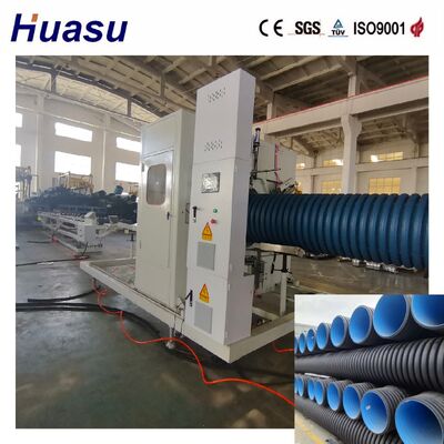Plastic PE PVC  Flexible  Dual Wall Corrugated Pipe Making Machine