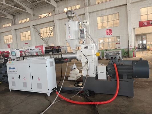 Competitive Corrugated Pipe Extrusion Line Using Single Screw Extruder Optimized for Producing Various Types of Corrugated Pipes