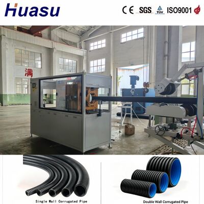 Three Layer Cable Protection Pipe Extrusion Line with Automatic Chip-free Cutting Machine used in Road Tunnel Drainage Projects