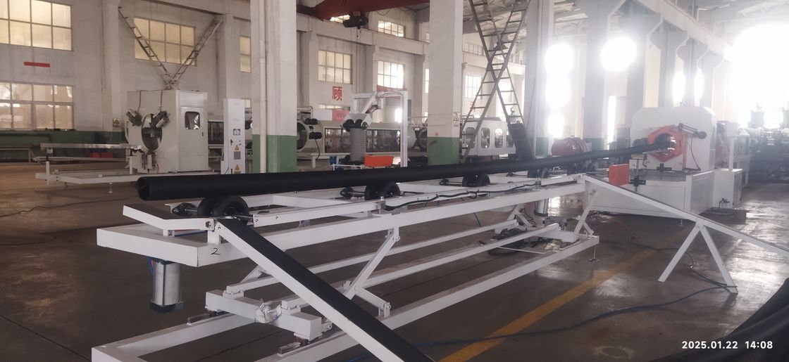 Zautomatyzowana, skomputeryzowana linia do wytłaczania dwuściennych rur karbowanych z silnikiem Siemens i wydajnością 8-15 kg/h