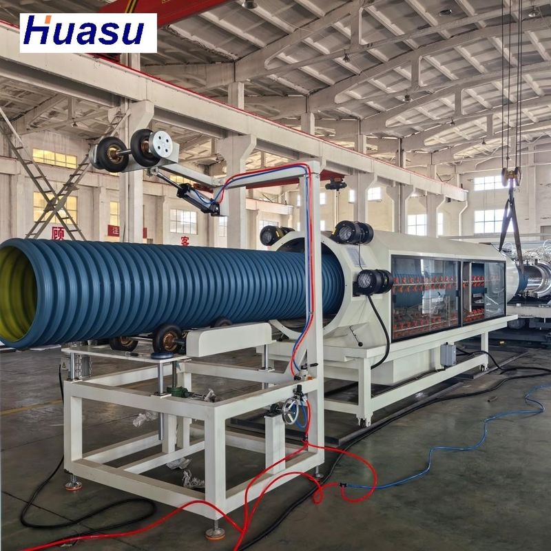 Zautomatyzowane maszyny do produkcji dwuściennych rur falistych o dużej gęstości z chłodzeniem wodnym dla wydajnej produkcji