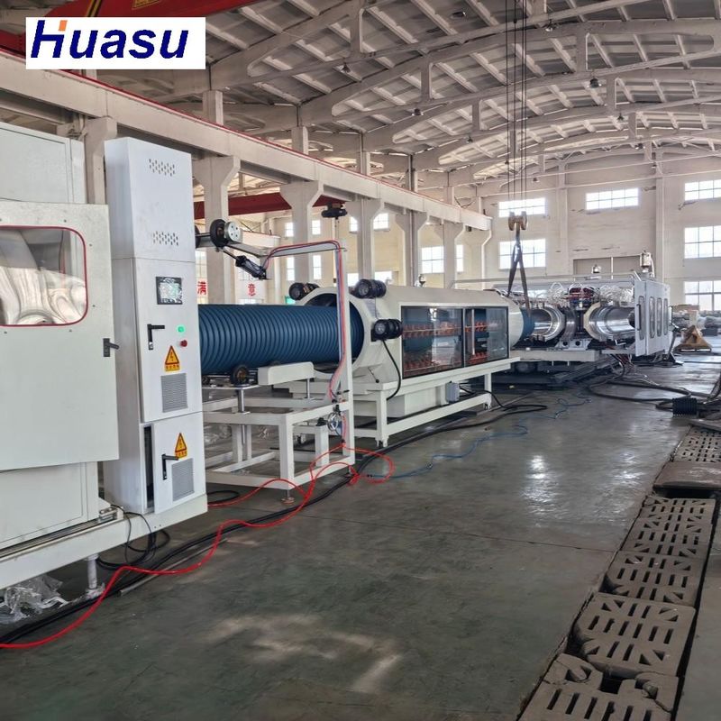 Wyroby rurowe o podwójnej ścianie falistej, linia wytłaczania rur DWC z stożkową wytłaczką dwuskrętową