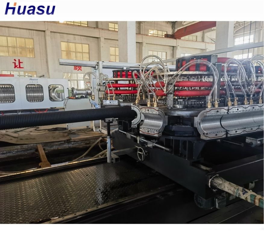 PE PP PVC Dwukrotnie ściankowe rurki faliste Extrusion Line Maszyna do wytłaczania rur do odwadniania wody