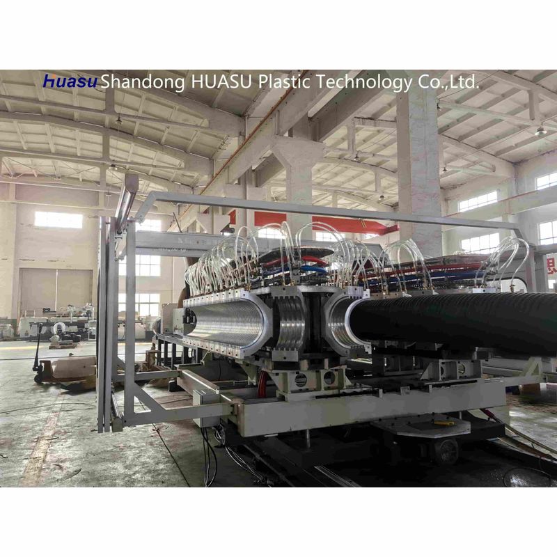 Wydajna maszyna do produkcji rur karbowanych 500-2000 kg/h z średnicą rur 32-1600 mm i technologią Siemens PLC