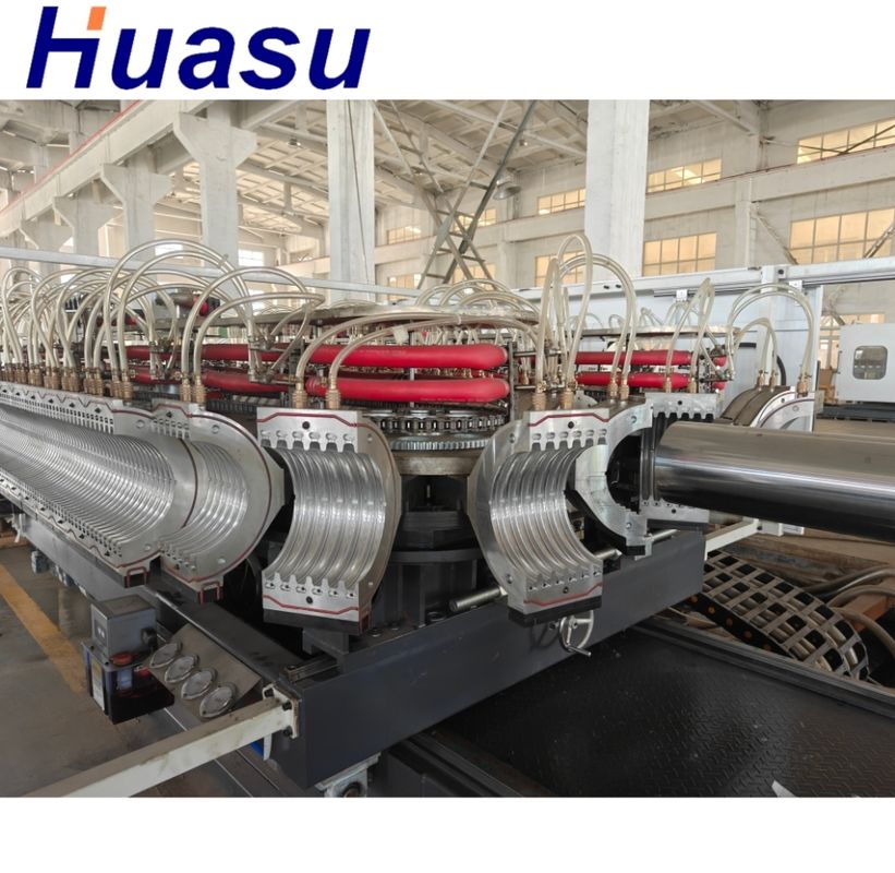 Linia do produkcji rur karbowanych z podwójną ścianką, stopień automatyzacji