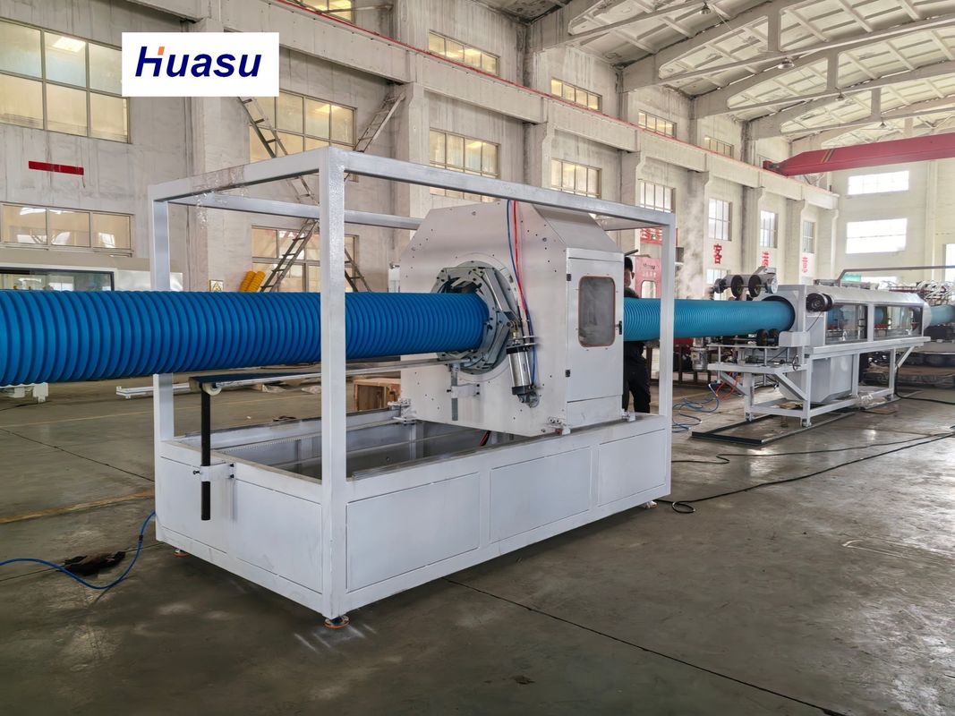 Linia do wytłaczania rur DWC o średnicy 32-1600mm, wydajności 60-2000kg/h i systemie sterowania PLC dla rur PVC, PE, MPP, PA i HDPE