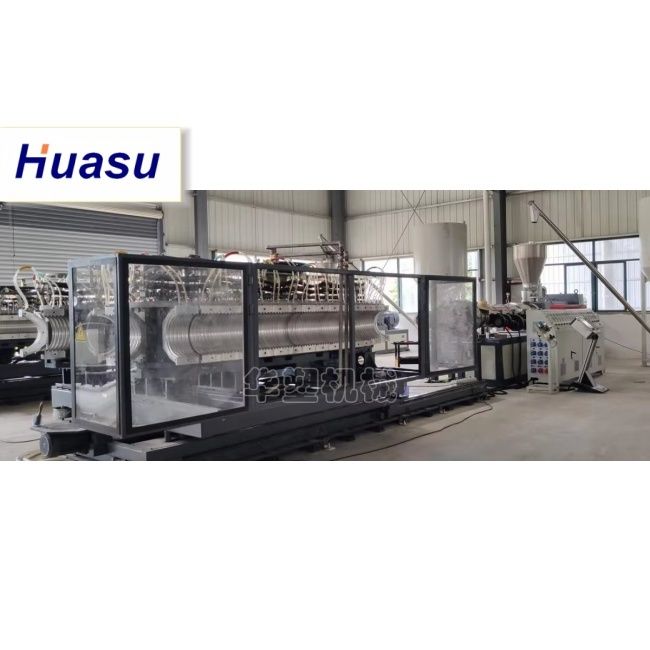 Linia do wytłaczania rur DWC do chłodzenia wodą dla materiałów PE, PVC, MPP o średnicy cięcia 32-1600mm