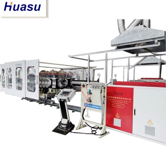 Linia do produkcji rur karbowanych dwuściennych o średnicy 32-1600mm, technologia Siemens PLC i kielichowanie online