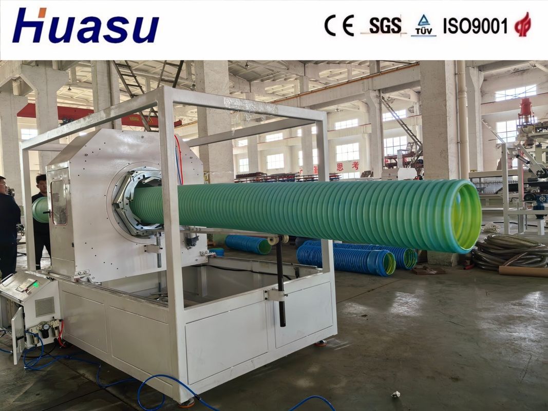 Siemens HDPE Pipe Extrusion Line 500-2000Kg/h dla rurociągów z podwójnymi ścianami falistymi