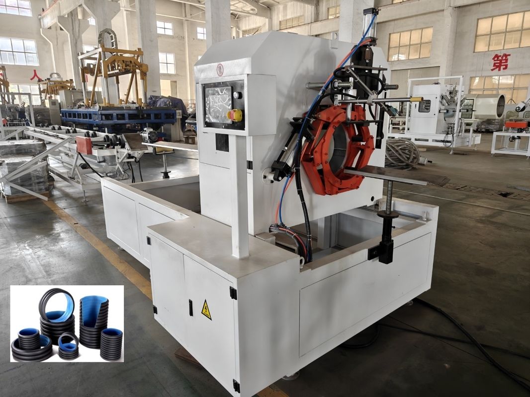 Linia do wytłaczania rur karbowanych dwuściennych o minimalnej średnicy 63 mm z automatycznym podawaniem