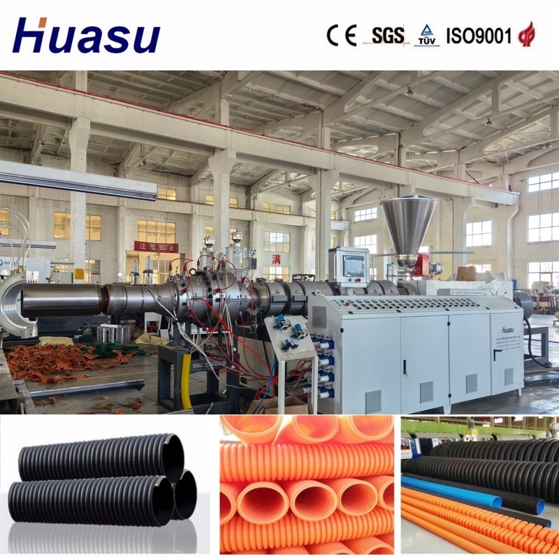 Energooszczędna linia do wytłaczania rur DWC o wydajności 60-2000 kg/h i średnicy rur 32-1600 mm dla wysokiej produktywności