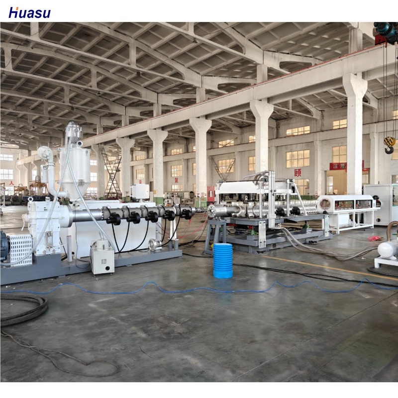 Automatyczna linia do wytłaczania rur karbowanych jednościennych z materiałem cylindra 38CrMoAlA dla rur o średnicy 75-250mm przy prędkości produkcji 15m/min