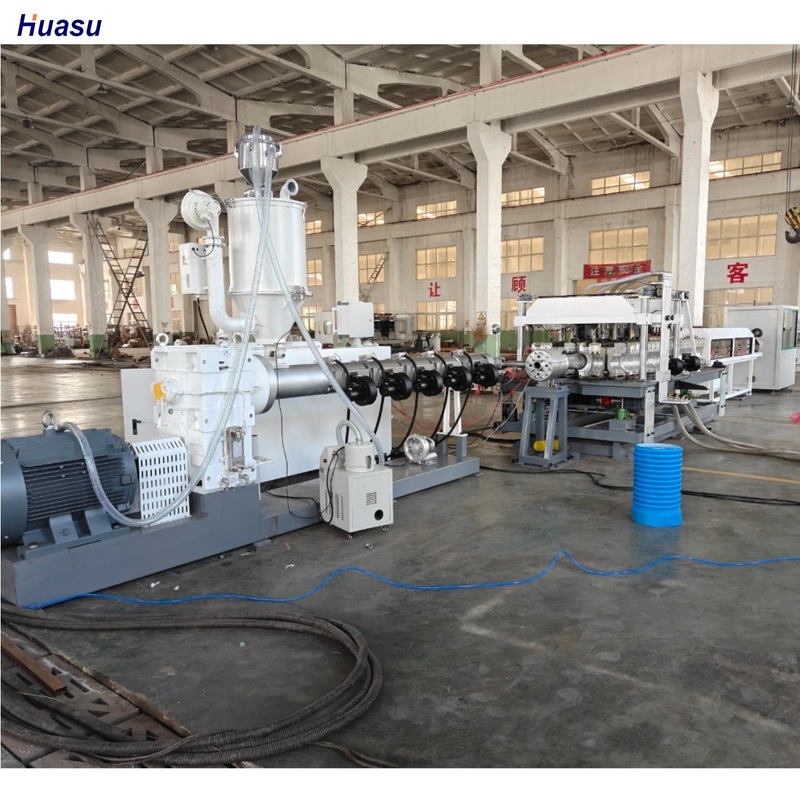 Automatyczna linia do wytłaczania rur DWC z falownikiem Siemens i przekaźnikiem Omron do produkcji rur karbowanych 75-250mm