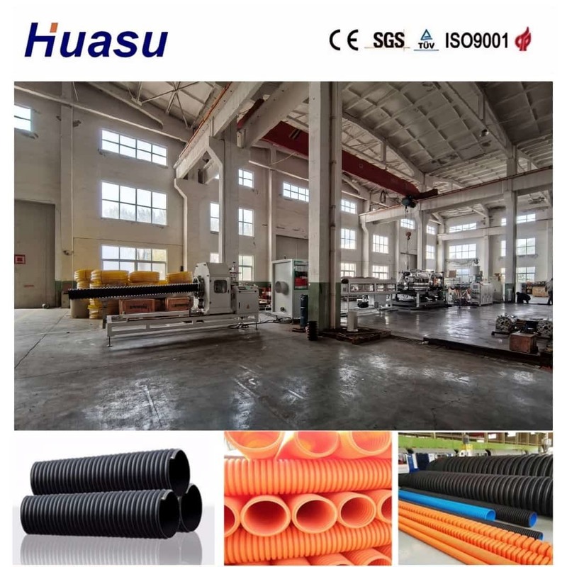 Siemens PLC Control Single Wall Corrugated Pipe Extrusion Line z dzwonem online i dostosowanymi rozwiązaniami fal