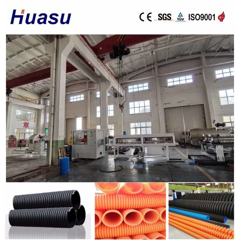 Siemens PLC Control Single Wall Corrugated Pipe Extrusion Line z dzwonem online i dostosowanymi rozwiązaniami fal