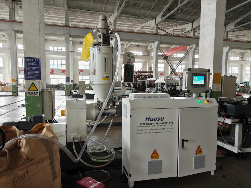 Linia do wytłaczania rur karbowanych jednościennych o maksymalnej średnicy 110 mm, z systemem chłodzenia wodnego i silnikiem Siemens do produkcji z dużą prędkością