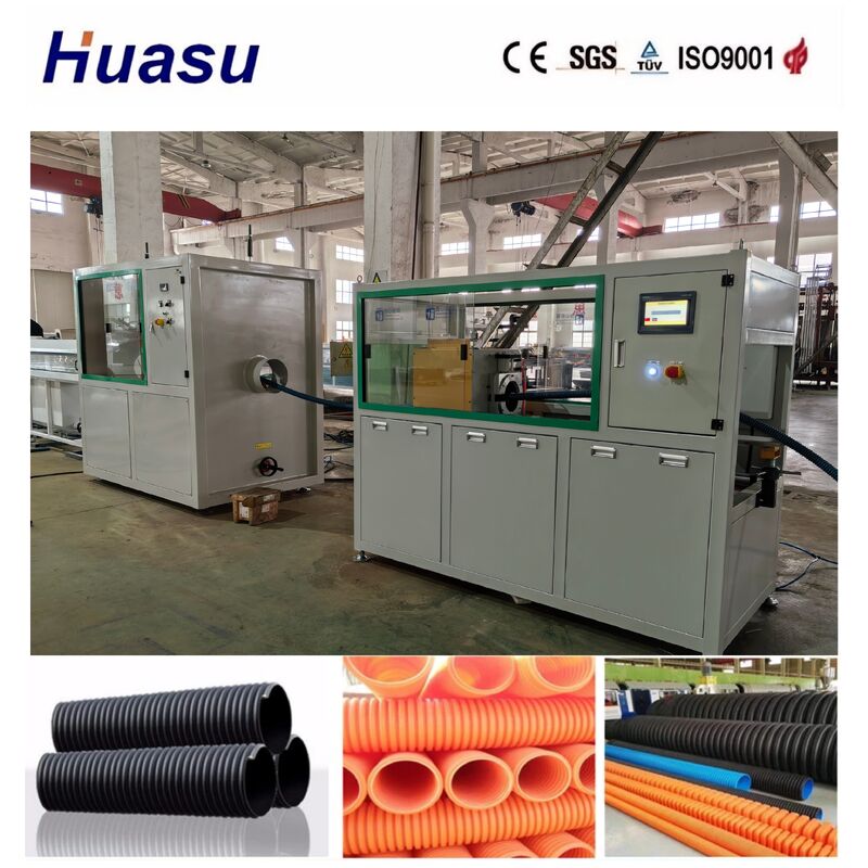 Maszyna do produkowania rurociągów falistej z wydajnością 60-2000 kg/h i średnicą rurociągu 32 mm-1600 mm dla linii produkcyjnej rurociągów z tworzyw sztucznych z sterowaniem Siemens PLC