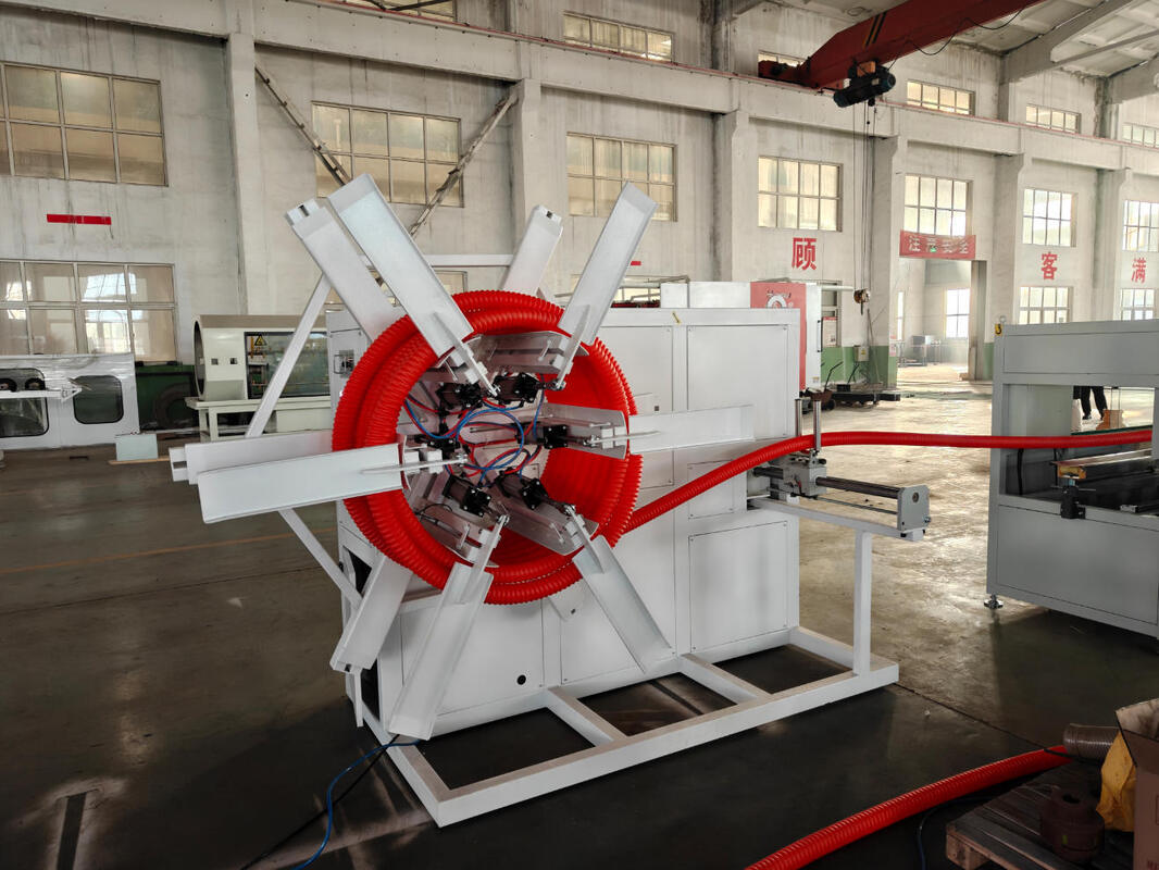 Linia do wytłaczania rur falistych dwuściennych z materiałem przekładni 20CrMnTi i częściami elektrycznymi marki Siemens, charakteryzująca się śrubą cylindryczną HV>740