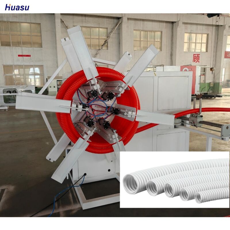 Automatyczna maszyna do produkcji dwuściennych rur karbowanych HDPE PP PVC z karbownicą obrotową do produkcji rur