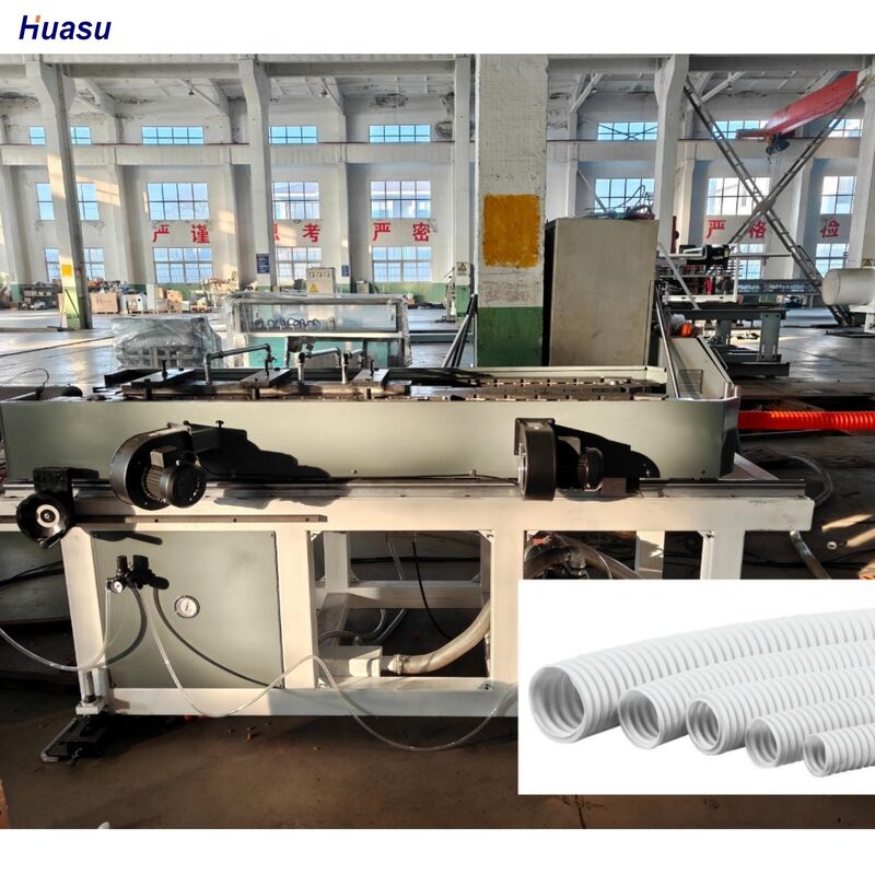 Automatyczna maszyna do produkcji dwuściennych rur karbowanych HDPE PP PVC z karbownicą obrotową do produkcji rur