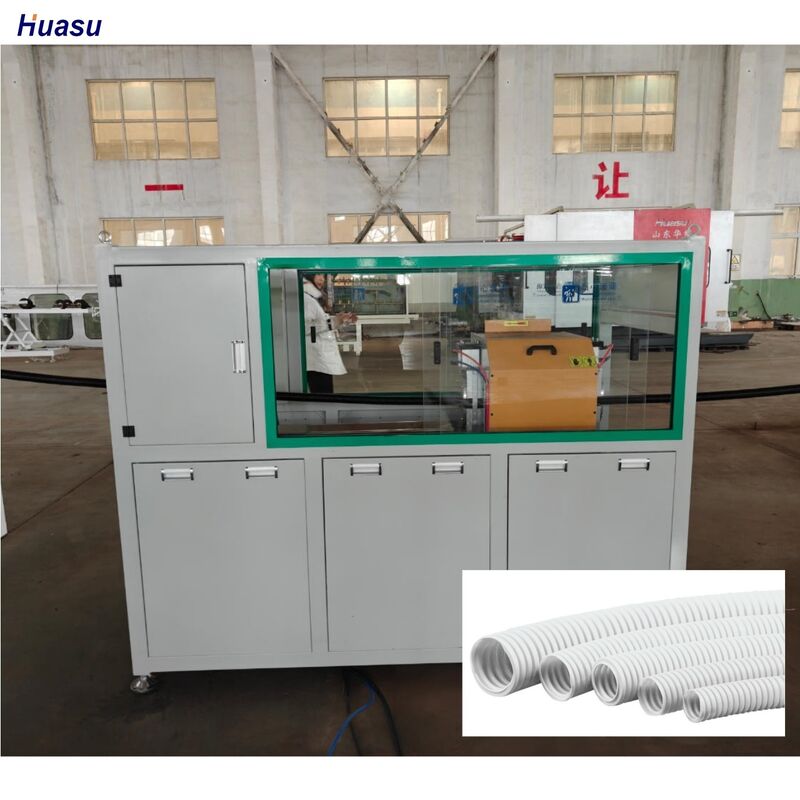 Kontrola PLC Jednostkowa ściana przewodu wytryskowego z rurami falistymi z materiałem śruby 38crmoala i 1 zestawem korrugatorów do pracy