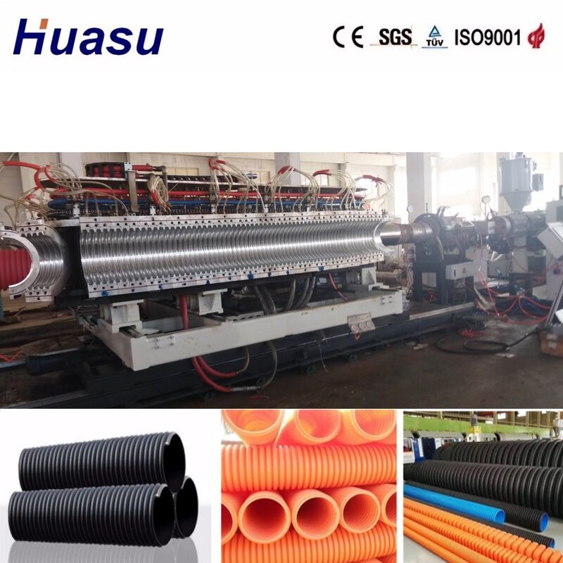 Maszyna do wytłaczania rur dwuściennych falistych o średnicy rury 32mm-1600mm, sterowanie PLC i wysoka wydajność