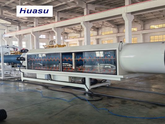 32-1600mm Plastic PVC Corrugated Pipe Extrusion Line With Complete Inner Cooling System Vacuum Forming