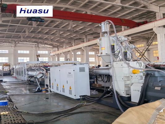 PE / PP / PVC Corrugated Drainage Pipe Machine / Extrusion Line