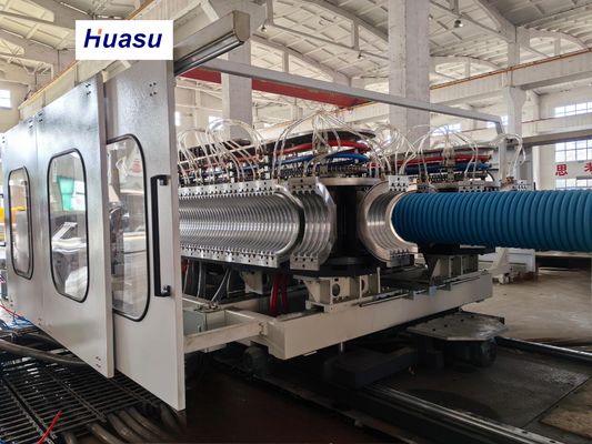 High Capacity 60-2000kg/h DWC Pipe Extrusion Line with 32-1600mm Pipe Diameter and Siemens PLC System