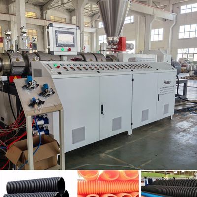 Electric Cable Conduits Plastic Pipe Extrusion Line with Siemens PLC System and High-Efficiency Cooling System