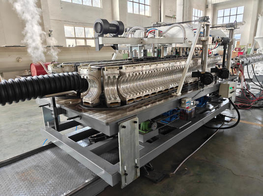 Double Wall Corrugated Pipe Extrusion Line with 32mm-200mm Screw Diameter 1 Set Water Cooling Tank and HV>740 Barrel Screw