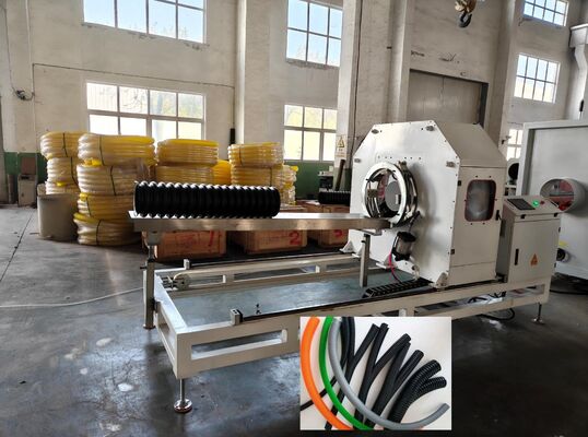 Water Cooling Double Wall Corrugated Pipe Extrusion Line with 48 Mould Quantity and Barrel Hardness HV940