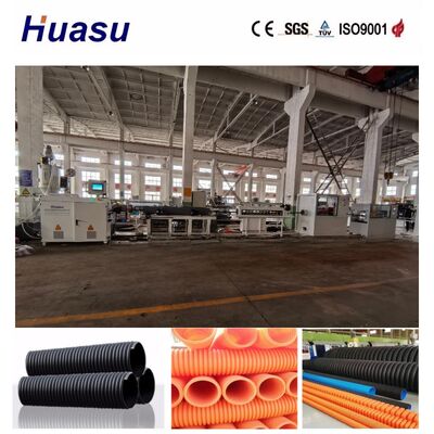 PLC Controlled High Automation Cable Protection Pipe Extrusion Line for 32mm 50mm 100mm 200mm Pipe Diameter Range