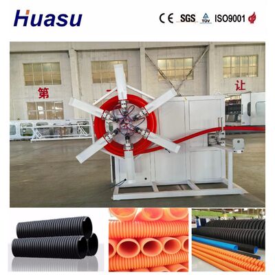 Single Wall Corrugated Pipe Extrusion Line with PLC Control Touch Screen for 32-1600mm Pipes Using PE PP PVC HDPE Granules