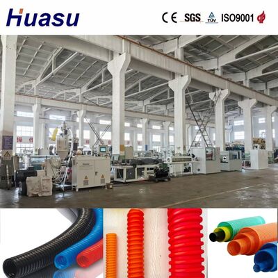 Air Cooling And Water Cooling Cable Protection Pipe Extrusion Line with 32mm-1600mm Pipe ID and PLC Control for Corrugated Pipe Manufacturing