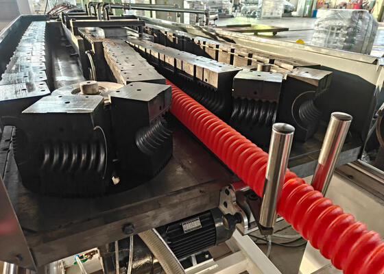 Double Wall Corrugated Pipe Extrusion Line with 20CrMnTi Gear Material and Siemens Brand Electrical Parts Featuring HV>740 Barrel Screw