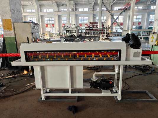 Double Wall Corrugated Pipe Extrusion Line with Siemens Frequency Controller and 20CrMnTi Gear Material for Robust HV>740 Barrel Screw Performance