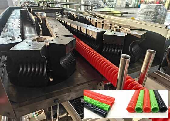 Single Wall Corrugated Pipe Extrusion Line with Deep Screw Channel Structure and Siemens Motor for High-Accuracy Production