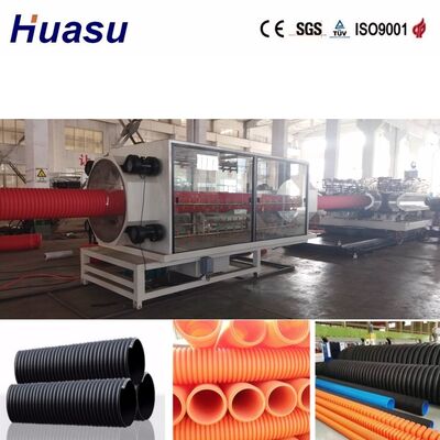 Double Wall Corrugated Pipe Extrusion Machine with 32mm-1600mm Pipe Diameter, PLC Control, and High Productivity