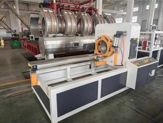Non-dust Cutting Plastic Pipe Production Extrusion Line Equipped with Water Cooling System Adjustable Flow Enhancing Pipe