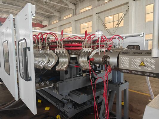 Double Wall Corrugated Pipe Extrusion Line Including Helical Gear Type and Max Pipe Diameter 1600mm Designed for Pipe Production